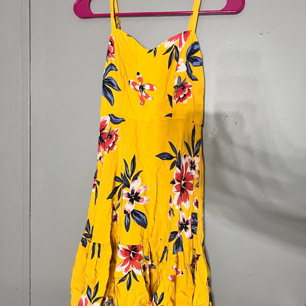 Old Navy Yellow Floral Cami Dress